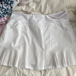 White Pleated Tennis Skirt